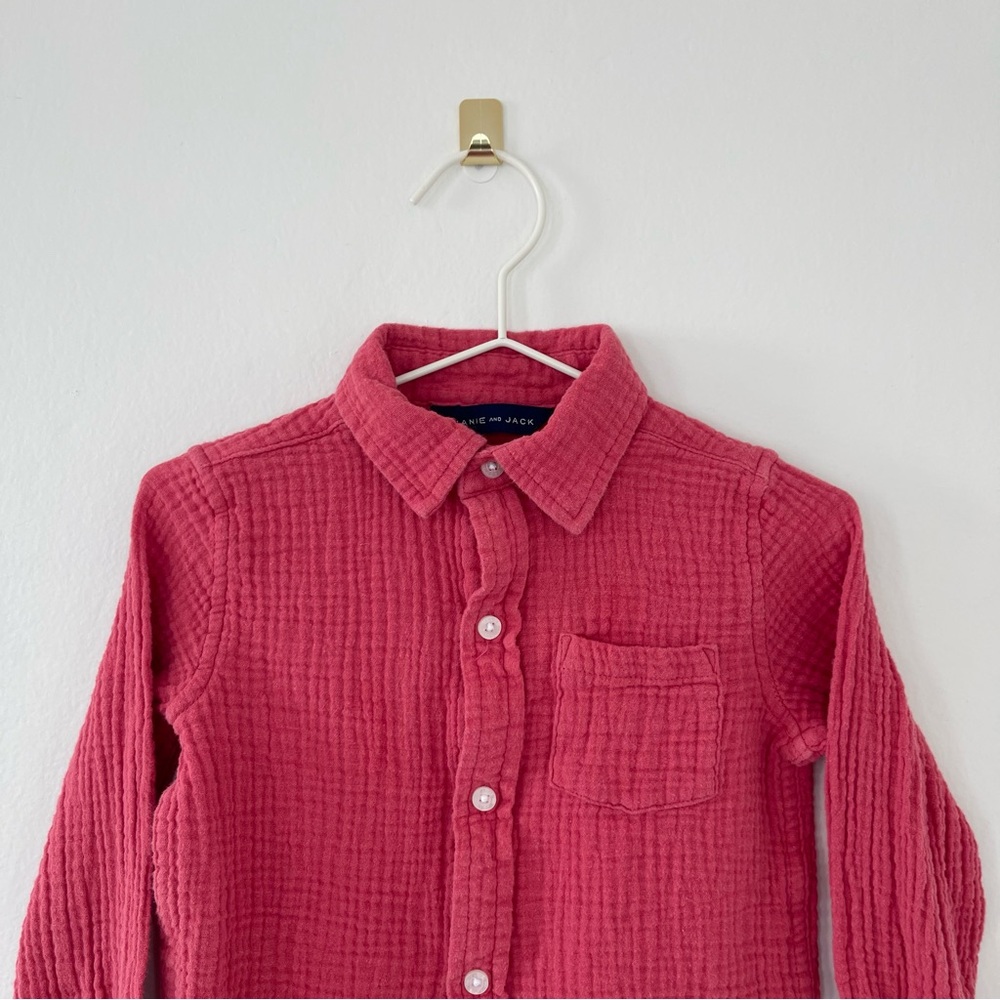 Janie and Jack Gauze Button Down - Picture 3 of 4